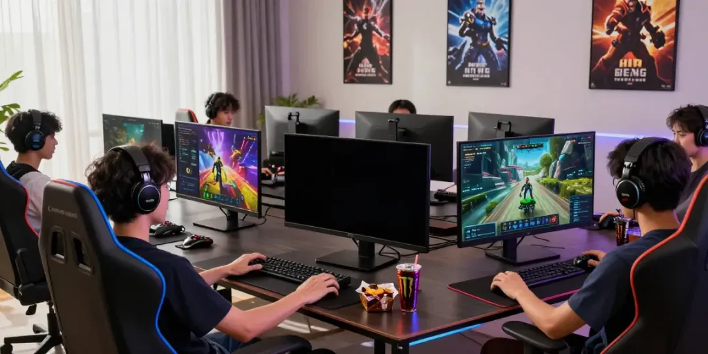 A dynamic gaming scene showcasing users engaging with the H19 interface, highlighting the h19 trang chủ.