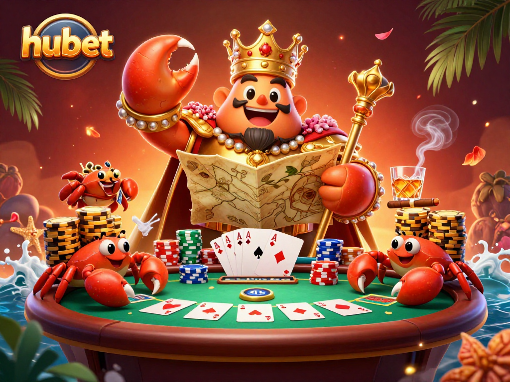 Experience exciting gameplay at hubet with the golden crab emperor and rich casino elements.
