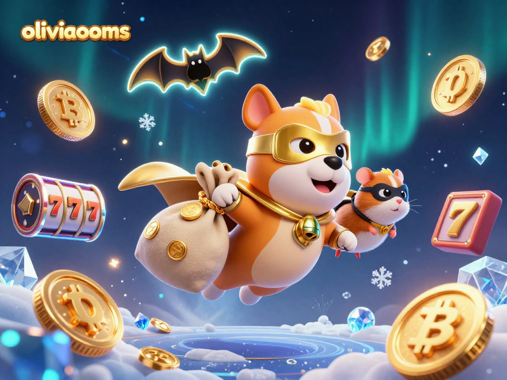 Experience thrilling moments with oliviaooms as the superhero dog collects gold coins in this exciting casino scene.