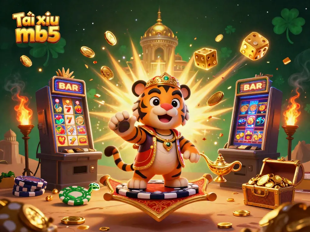 Experience thrilling gameplay in Tài xỉu mb5 at an exciting online casino with vibrant elements and characters.