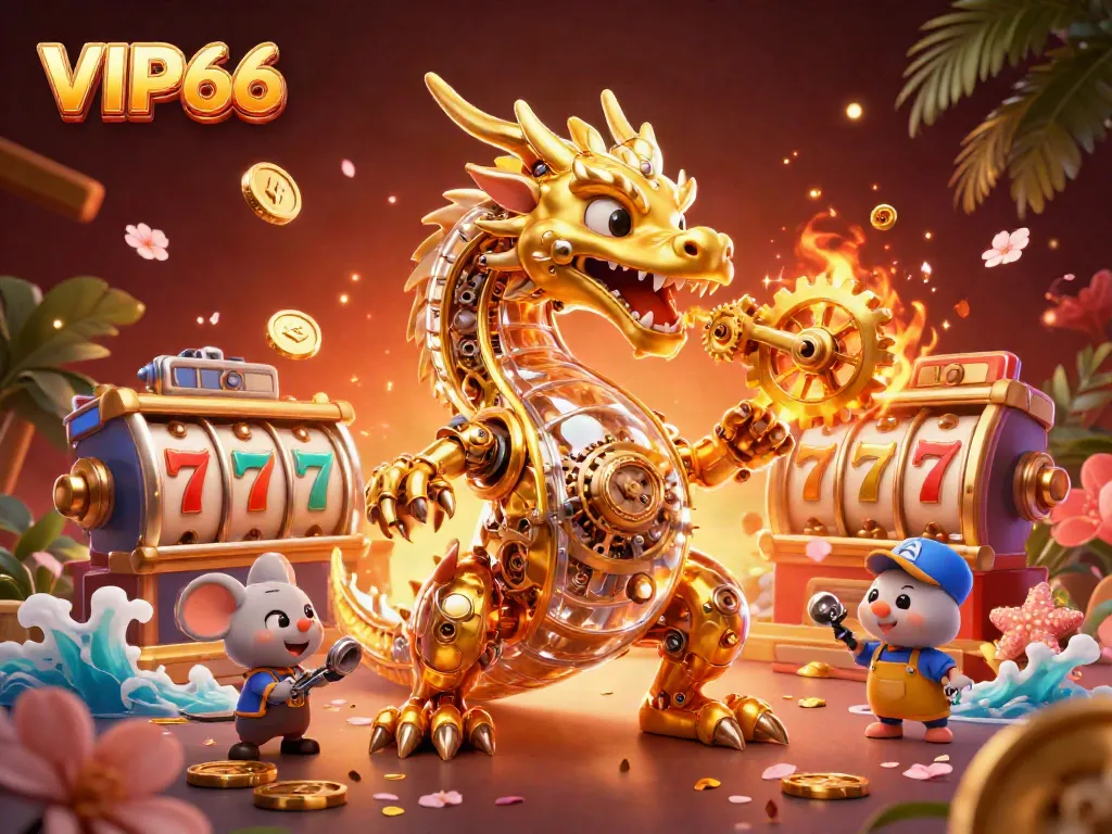 Experience thrilling gameplay at VIP66 with immersive slots featuring a dragon amidst captivating elements.