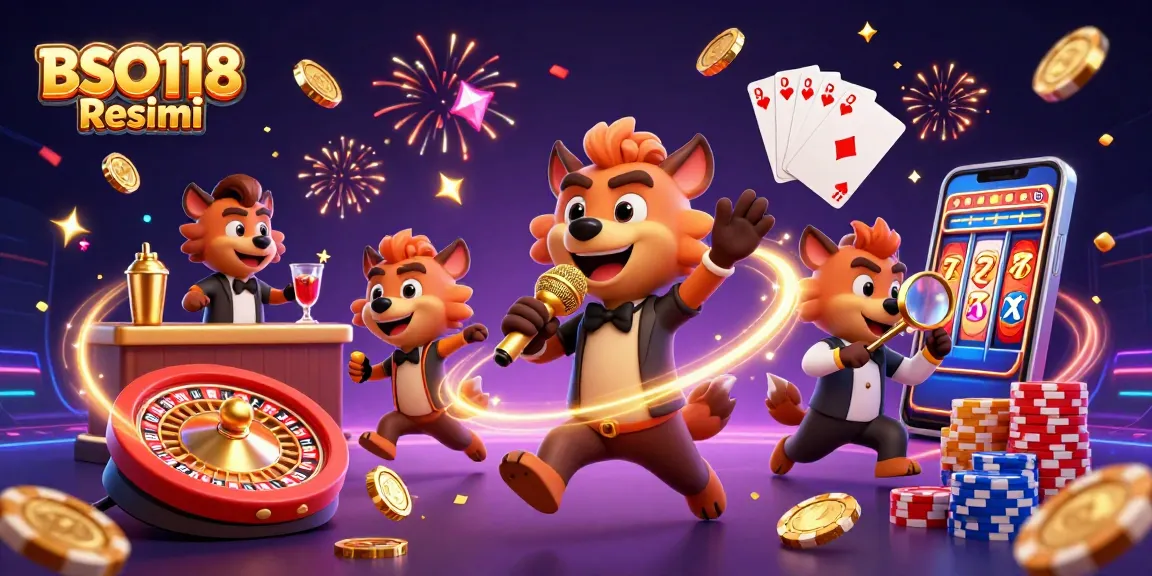 Engage in fun at BSO118 Resmi, with hyenas bringing laughter and casino thrills!