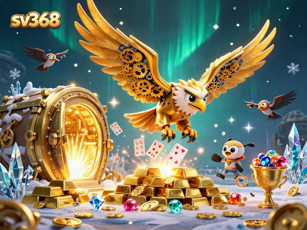 Engage in thrilling gambling adventures with sv368's captivating 3D casino illustration.