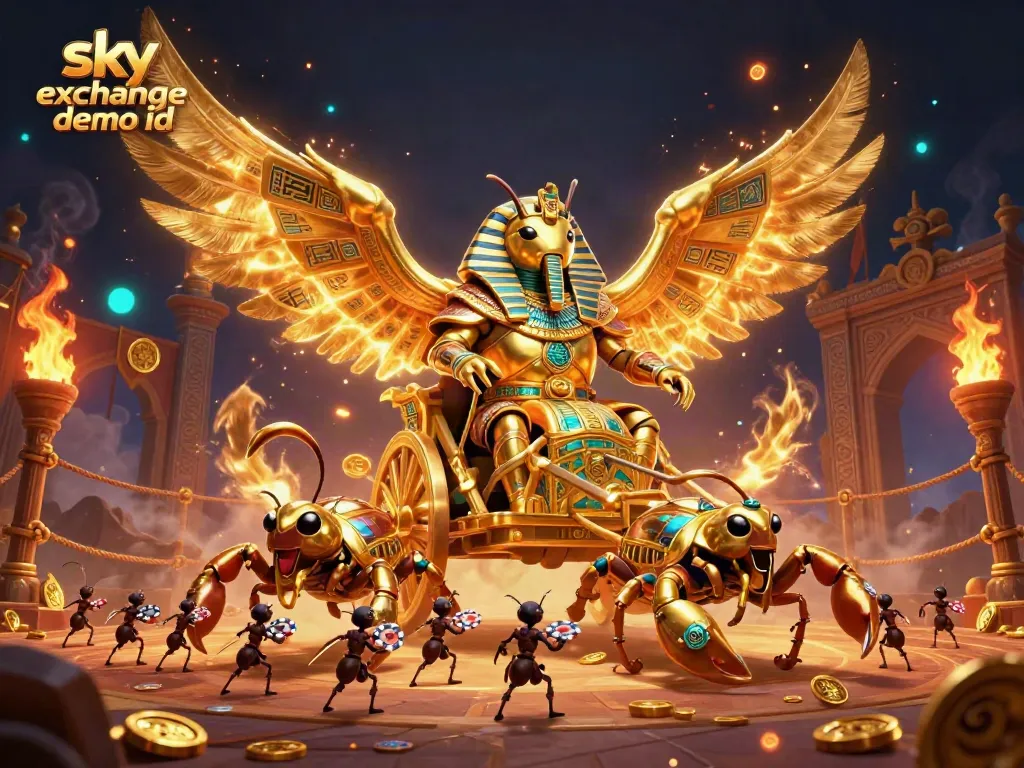 Experience the thrill of betting with the sky exchange demo id in this vibrant 3D illustration.