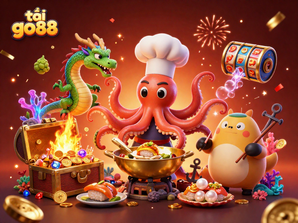Engage with exciting gaming experiences while tải go88 featuring a whimsical underwater scene.