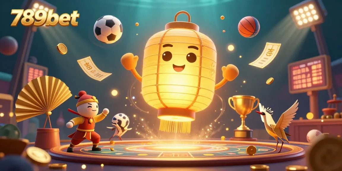 Experience the thrill of 789bet with dynamic sports betting action amidst enchanting golden lanterns.