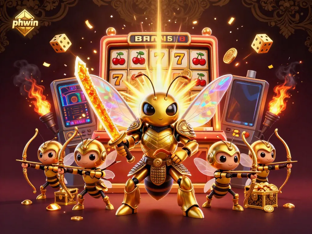 Experience thrilling games at phwin with a vibrant 3D illustration showcasing high-stakes action.