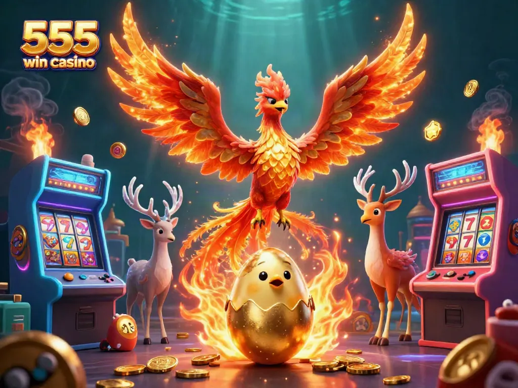 Experience the thrill of winning at 555 win casino with vibrant characters and dynamic gaming elements.