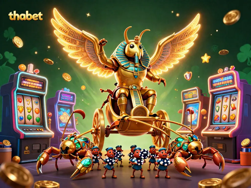 Engage with thabet's dynamic casino experience featuring slots and vibrant game elements.