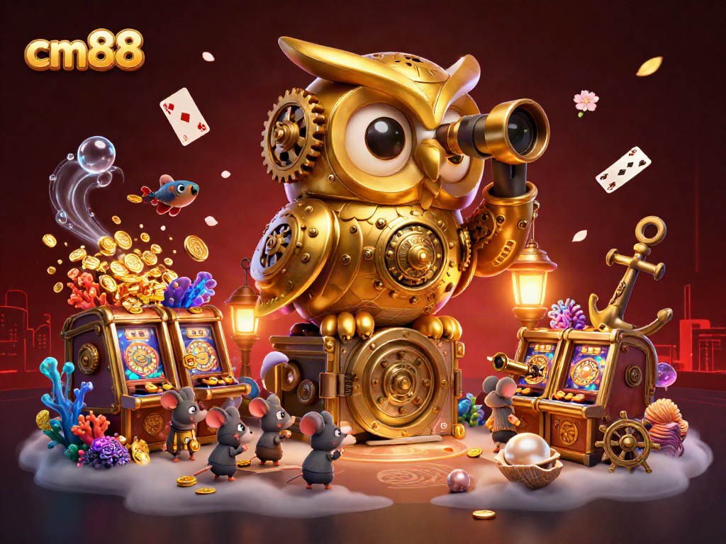 Experience cm88's thrilling casino adventure with animated characters and vibrant game elements.