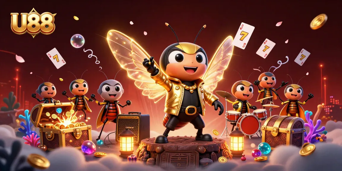 U88 brings an electrifying casino vibe with a rock star theme in an immersive 3D scene.