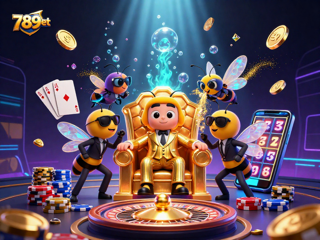 Engage in thrilling gameplay with 789bet's rich casino atmosphere, showcasing an epic digital scene of games and winning.