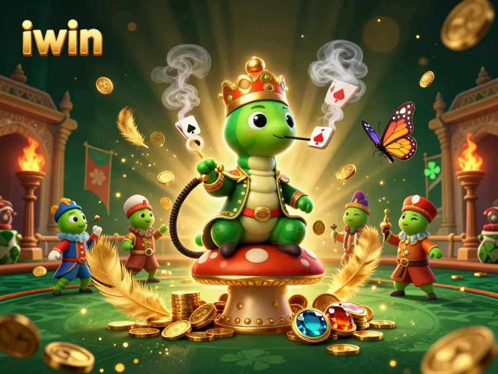 Experience thrilling gaming action with iwin's vibrant, immersive casino adventure illustration.