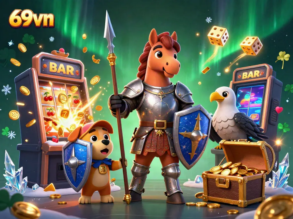 Experience thrilling gaming with the 69vn slot machine featuring vibrant coins and lucky symbols.