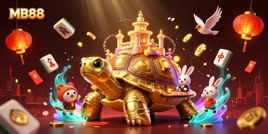 Experience exciting gameplay at MB88 with the giant tortoise casino and a rabbit dealer.