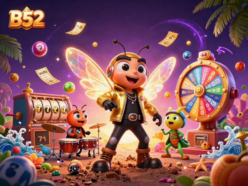 Experience the thrilling B52 slots with vibrant characters and dynamic gaming elements.